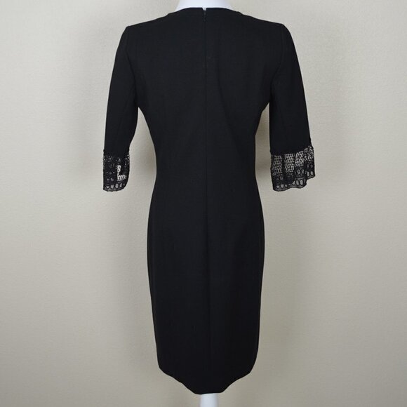 Carlisle New York Lace Bell Sleeve Ponte Sheath Dress - Picture 6 of 8